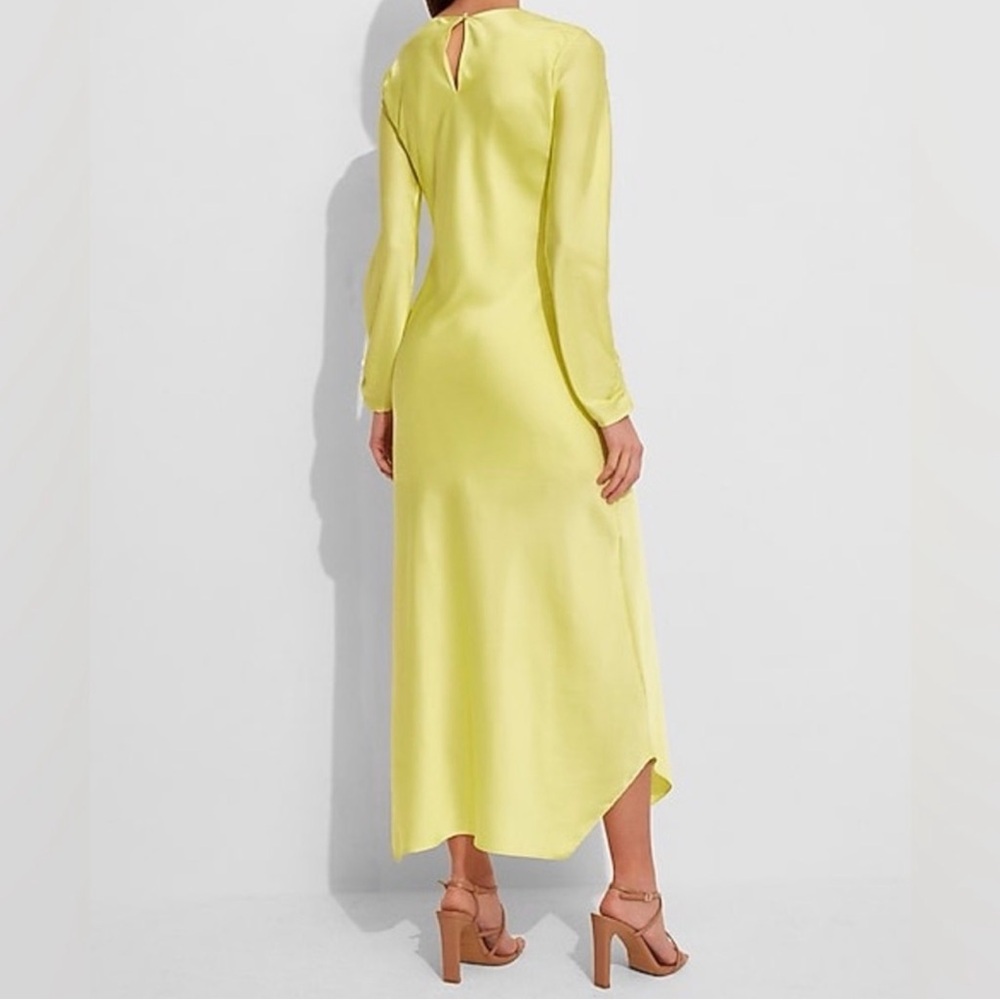 Express Vibrant Yellow Long Sleeve Dress